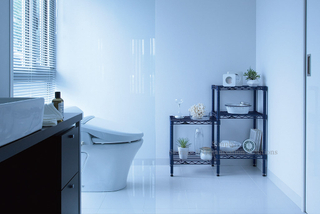 Estantería de baño con acabado de pintura en polvo epoxi