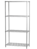 estantería de alambre pintado de blanco con estantes de 4 capas