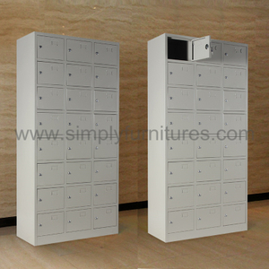 casillero de empleados con 24 puertas