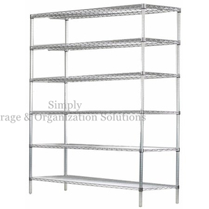 Unidad higiénica de rejilla de alambre para estanterías de almacenamiento para restaurantes (18 "X 48 " X 72 ")